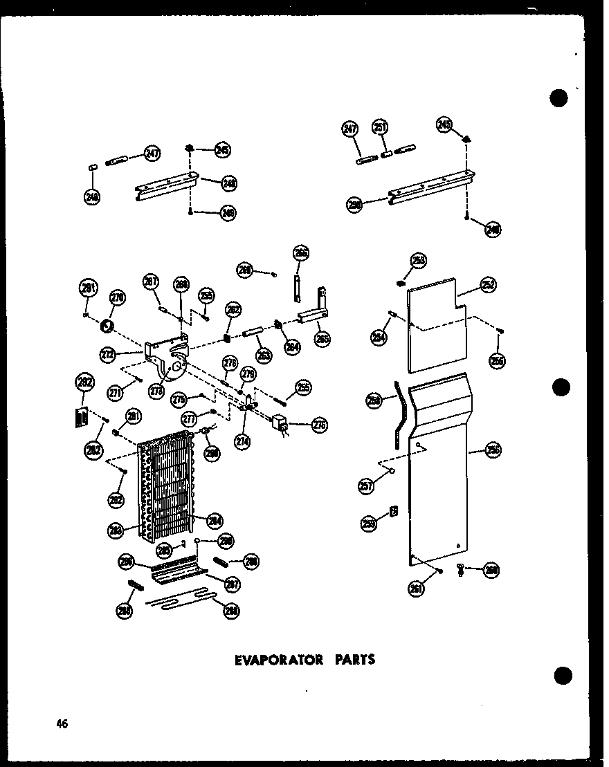 Amana SP19G-C-P60201-27WC evaporator parts diagram