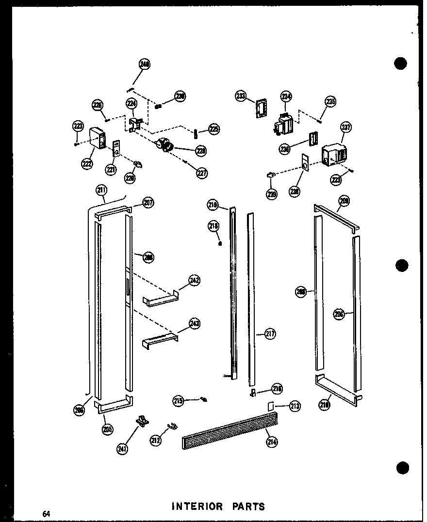 Amana SDI22N-P60201-65W interior parts diagram