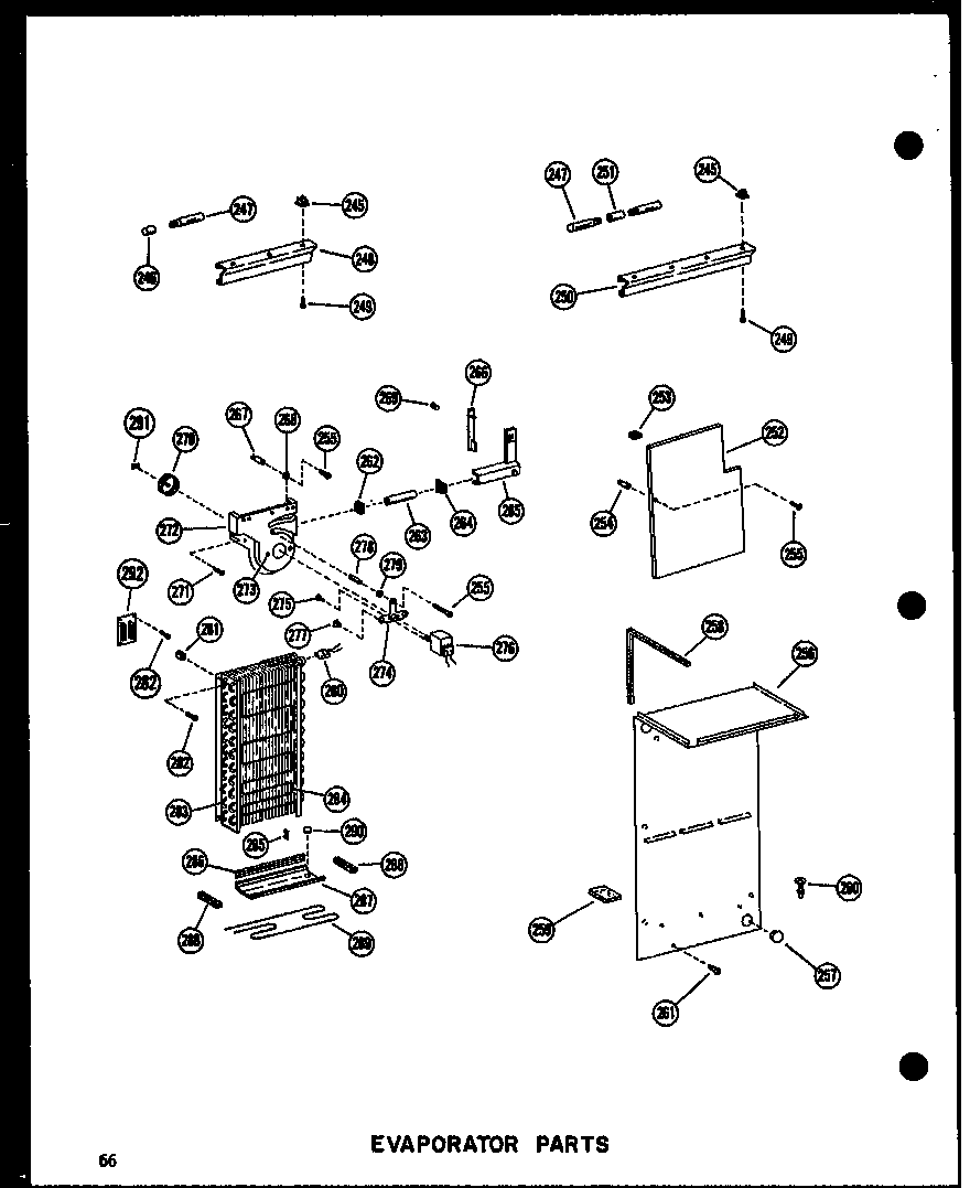 Amana SDI22N-P60201-65W evaporator parts diagram