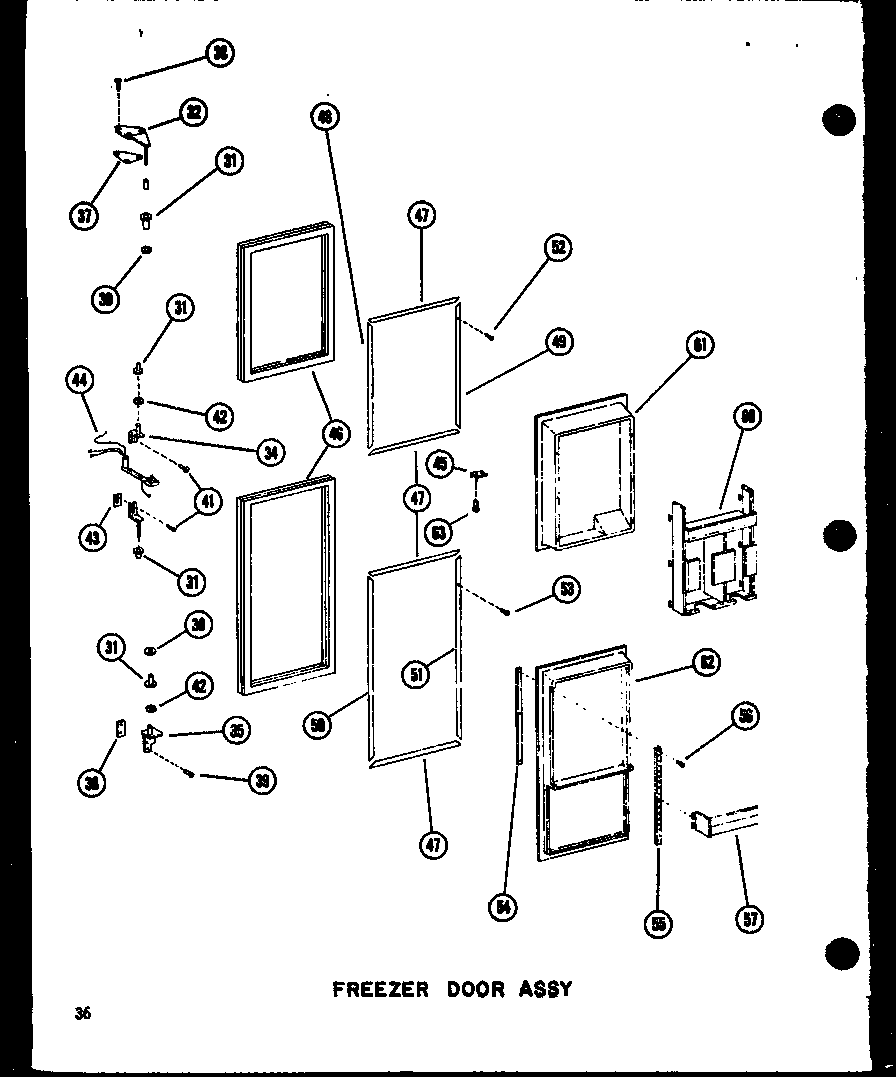 Amana SDI25N-1-AG-P60230-82WG freezer door assy (sdi25n-1-a/p60230-82wa) (sdi25n-1-c/p60230-83wc) (sdi25n-1-ag/p60230-82wg) (sdi25n-1/p60230-83w) (sdi25n-1/p60230-93w) (sdi25n-1-c/p60230-93wc) (sdi25n-1-ag/p60230-93wg) (sdi25n-1-a/p60230-93wa) (sdi25w/p60340-17w) (sdi25w-c/p60340-17wc diagram