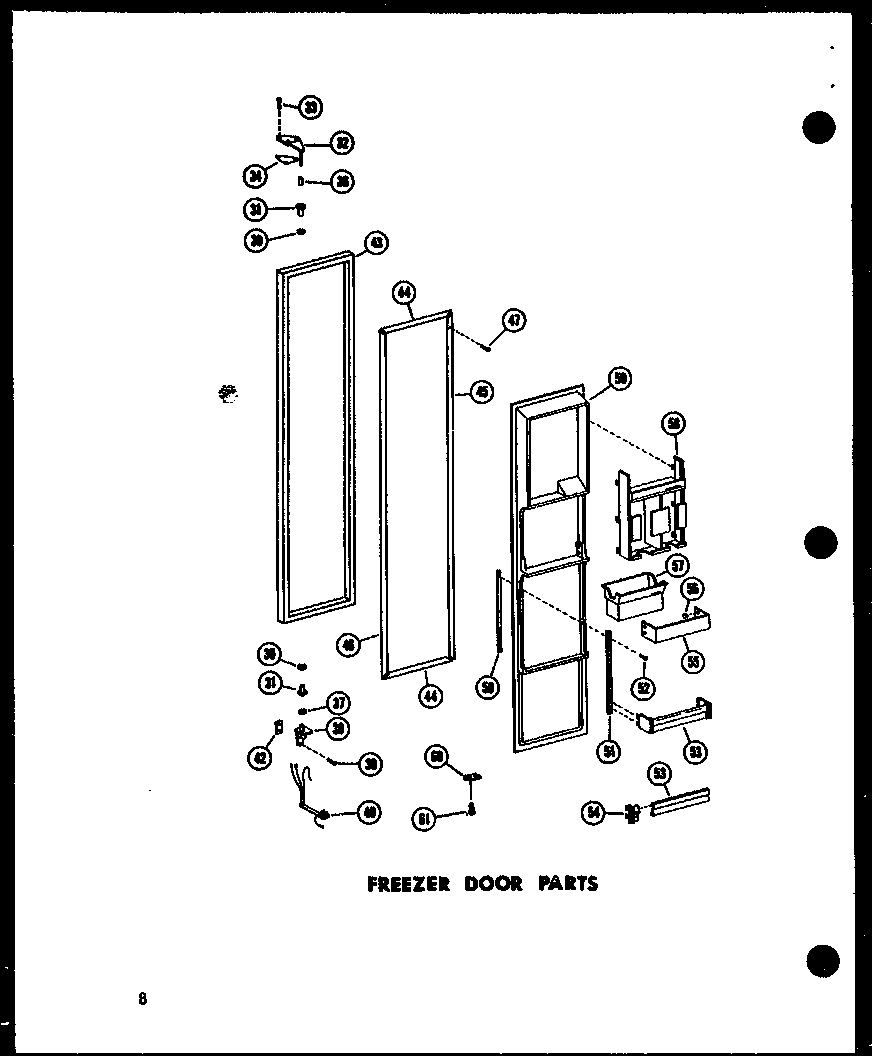 Amana SR25A-A-P60350-12WA freezer door parts diagram