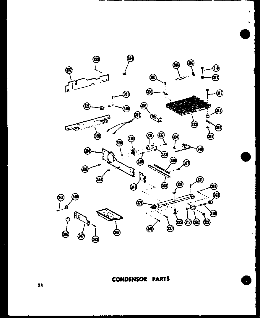 Amana SR25A-A-P60350-12WA condensor parts diagram
