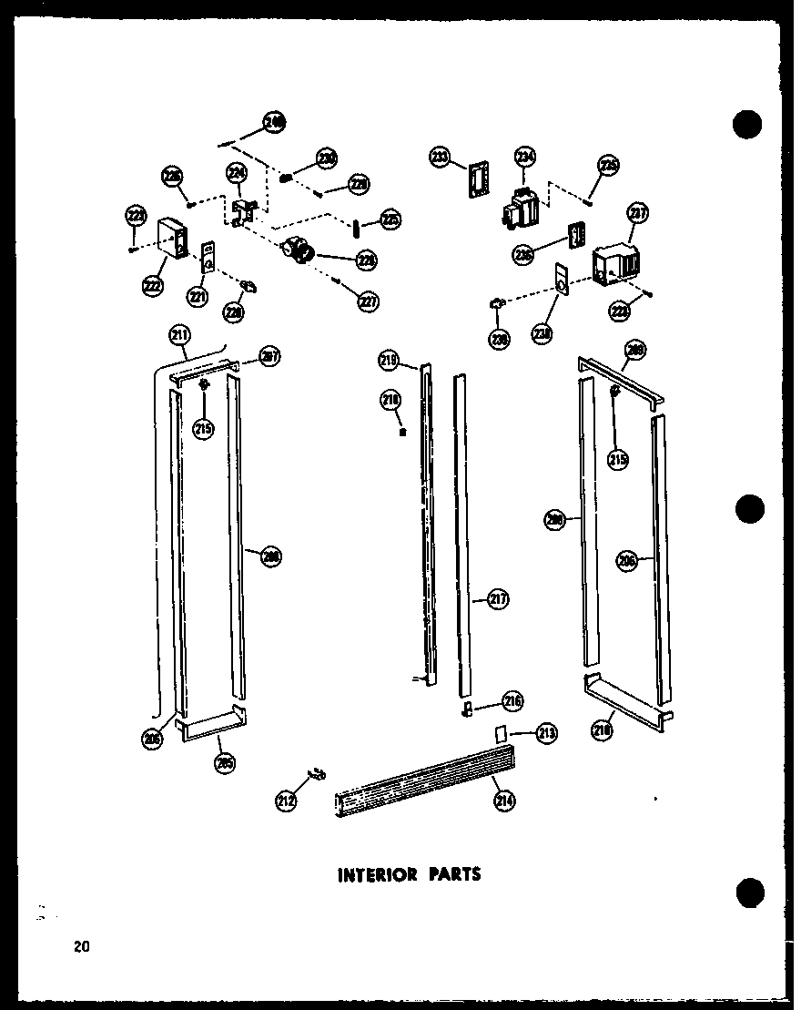 Amana SR19W-AG-P60350-34WG interior parts diagram