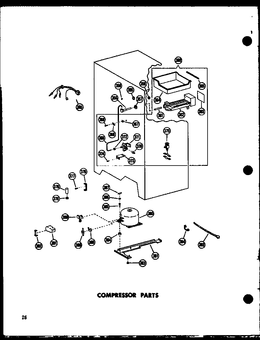 Amana SR19W-AG-P60350-34WG compressor parts diagram