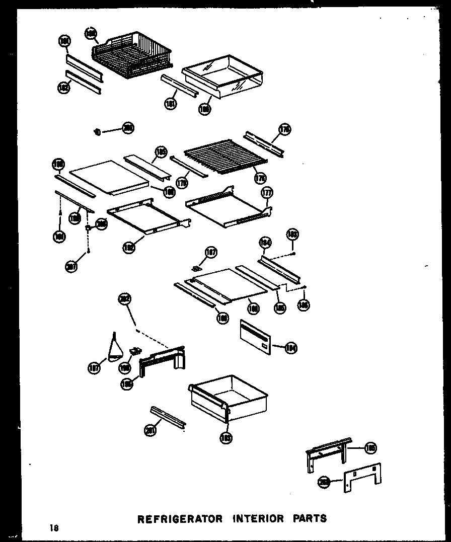 Amana SDI22A-AG-P60350-10WG refrigerator interior parts diagram