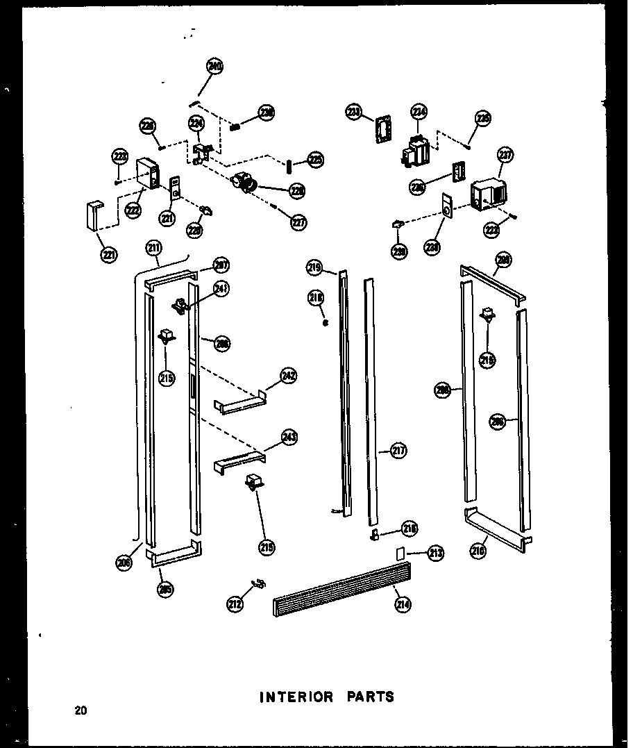 Amana SDI22A-AG-P60350-10WG interior parts diagram