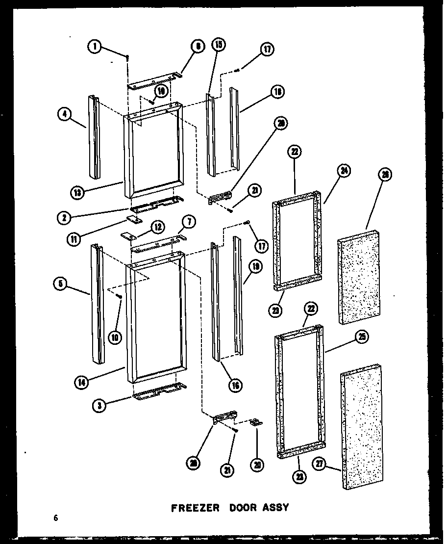 Amana SDI22W-P60340-32W freezer door assy diagram