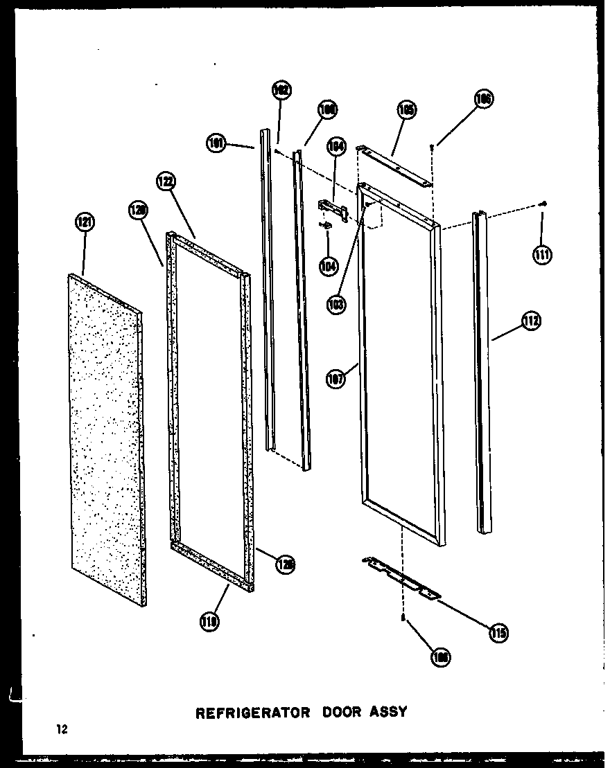 Amana SDI22W-P60340-32W refrigerator door assy diagram