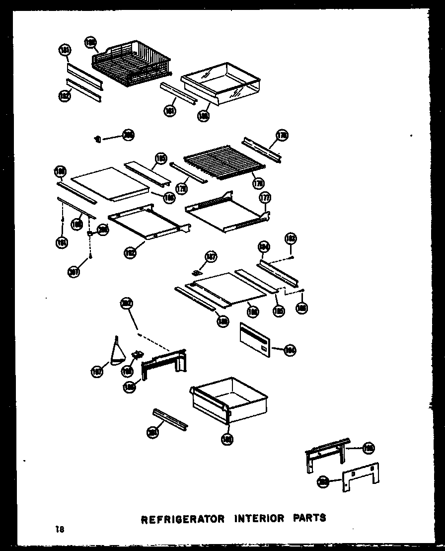 Amana SDI22W-P60340-32W refrigerator interior parts diagram