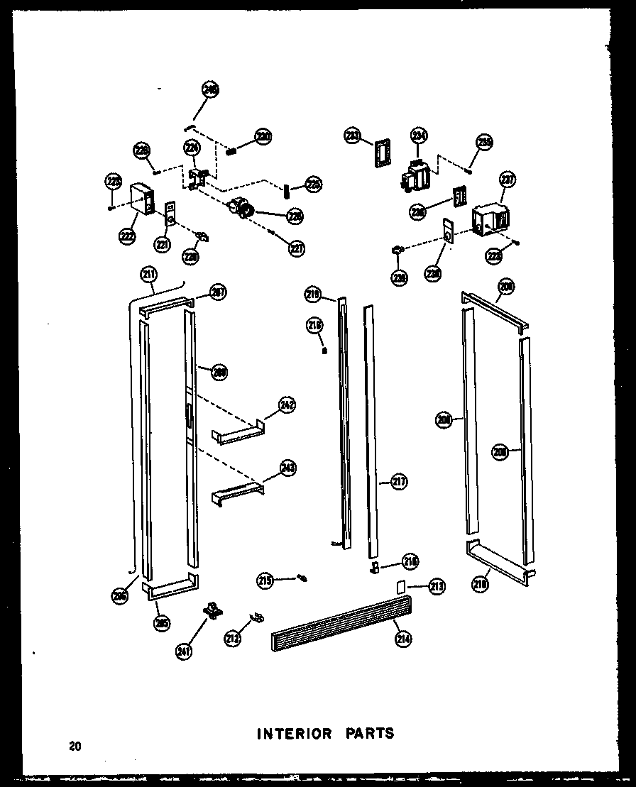 Amana SDI22W-P60340-32W interior parts diagram