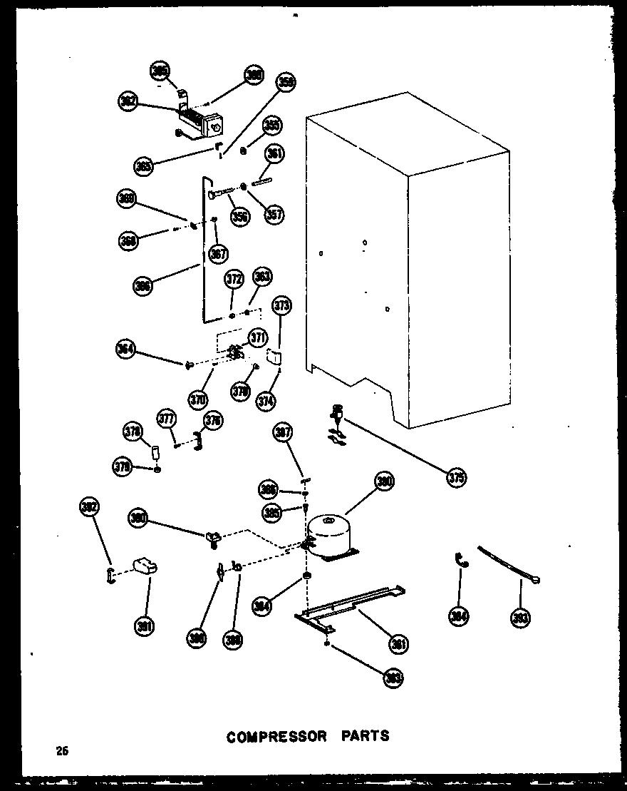 Amana SDI22W-P60340-32W compressor parts diagram
