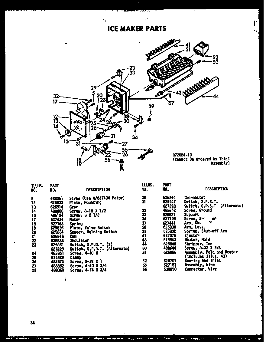 Amana SDI22W-P60340-32W ice maker parts diagram