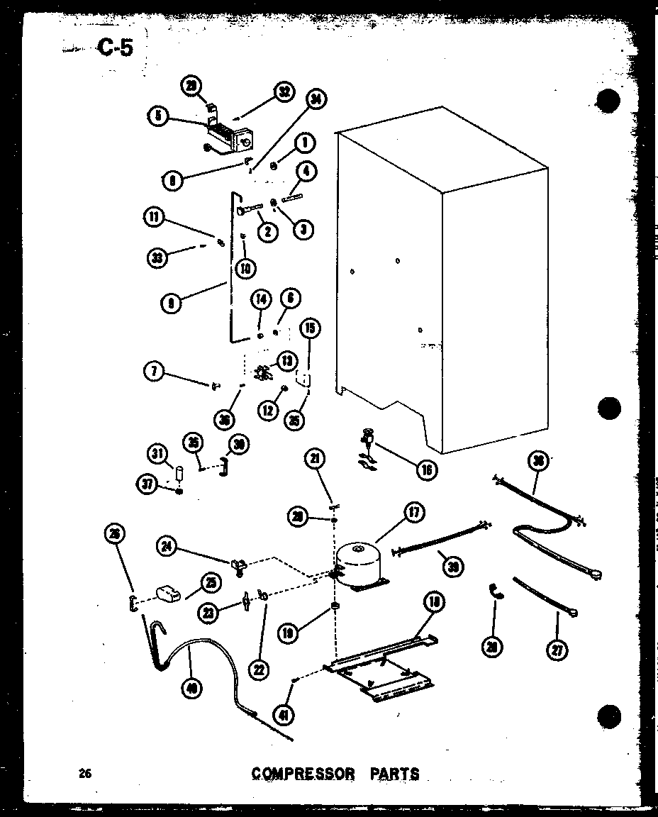 Amana SRI19E-A-P74870-5WA compressor parts diagram