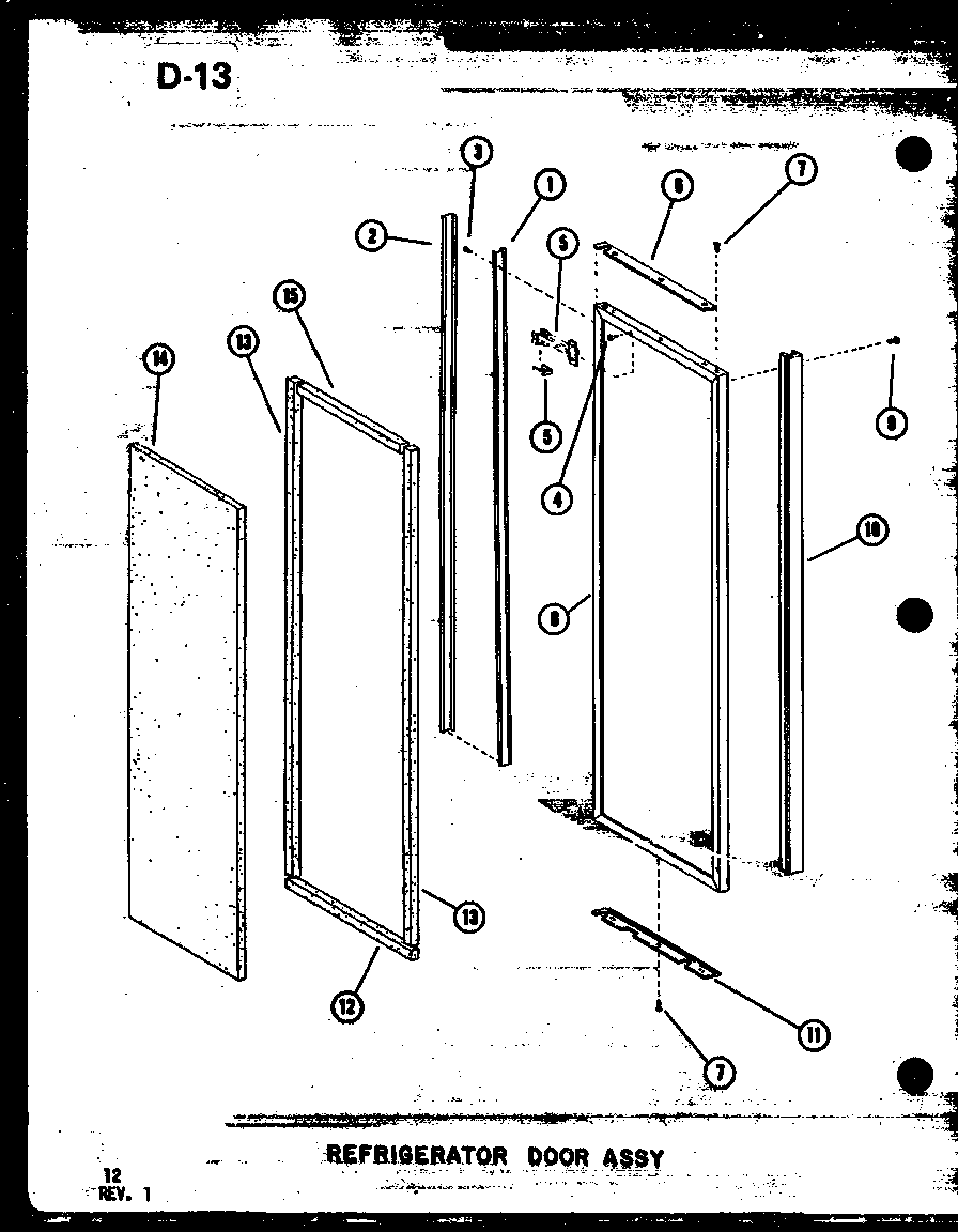 Amana SDI25E-1-C-P74870-18WC refrigerator door assy diagram