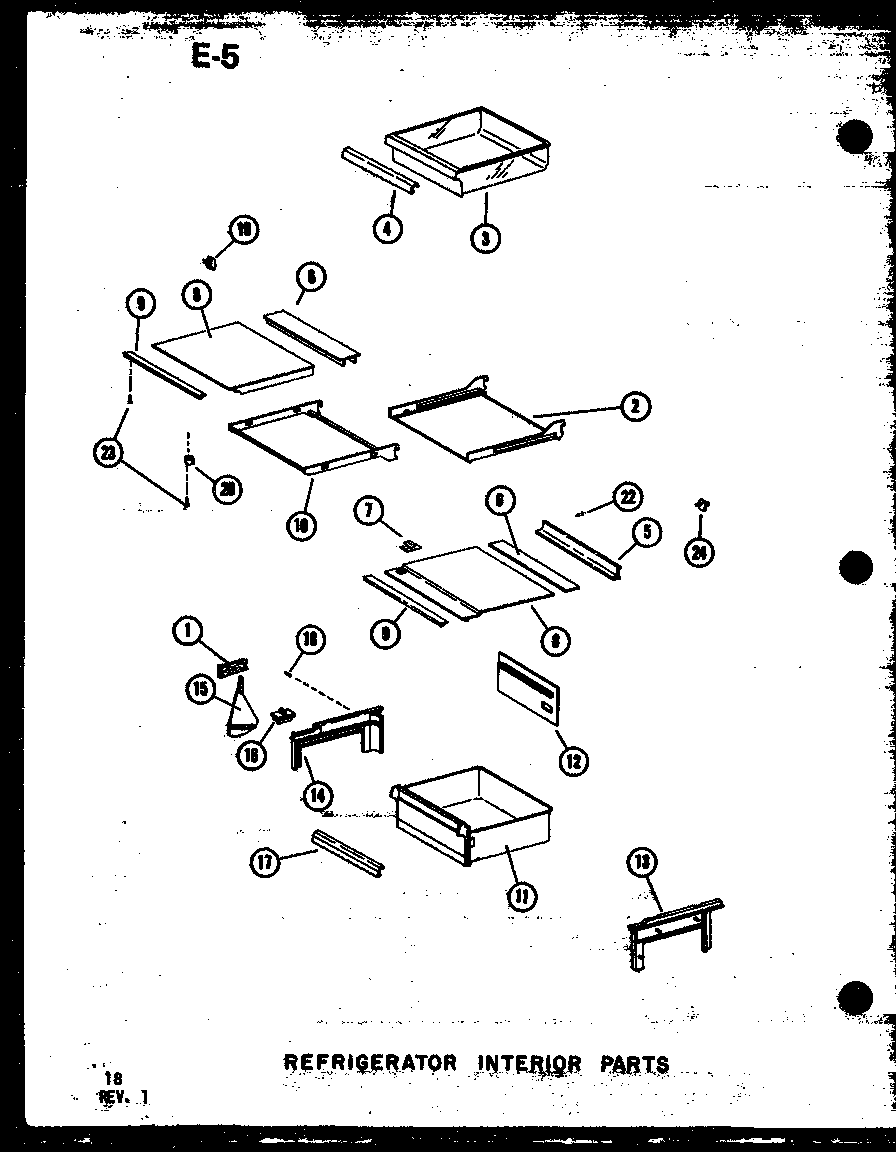 Amana SDI25E-1-C-P74870-18WC refrigerator interior parts diagram