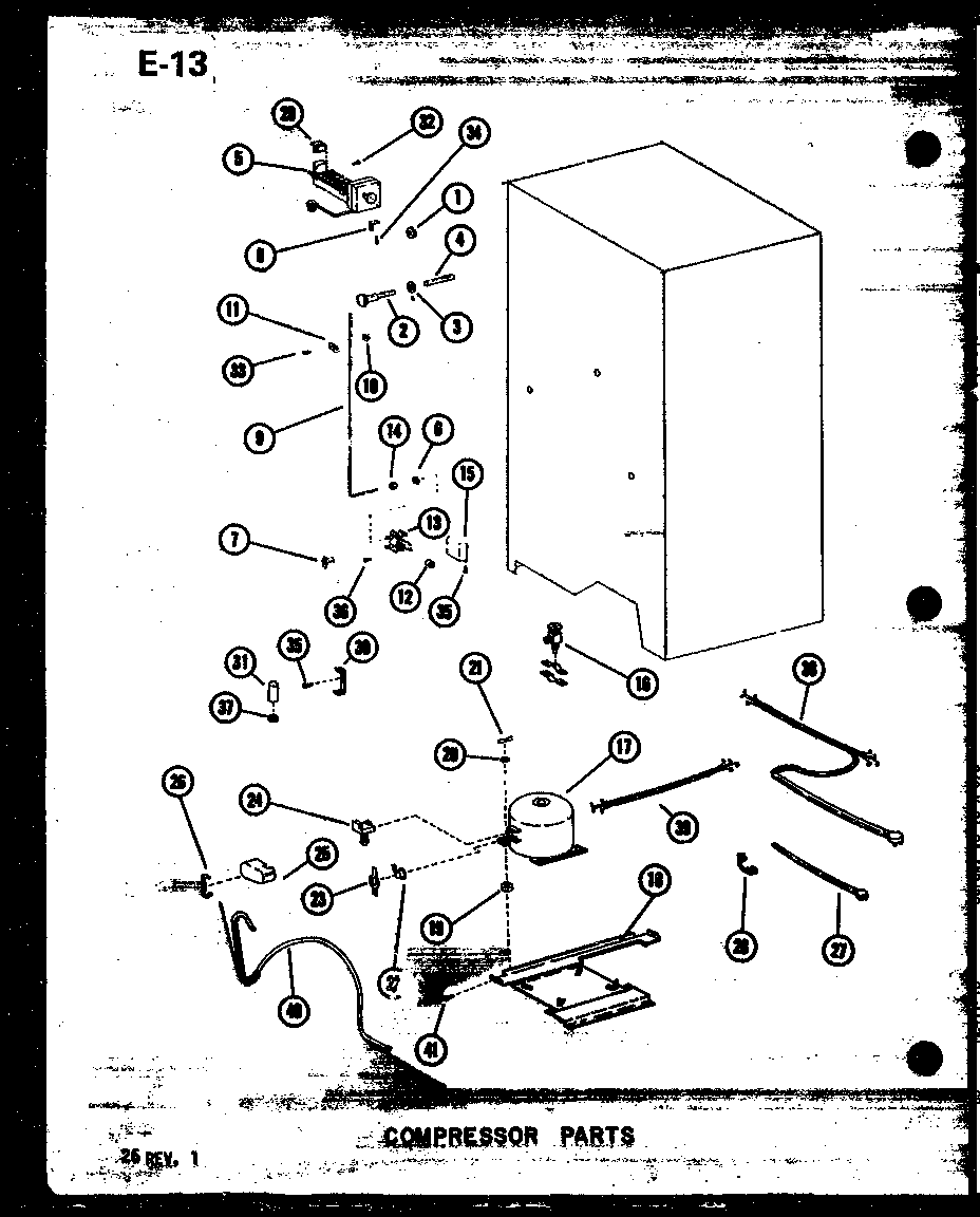Amana SDI25E-1-C-P74870-18WC compressor parts diagram