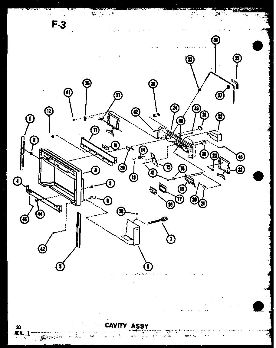 Amana SDI25E-1-C-P74870-18WC cavity assy diagram