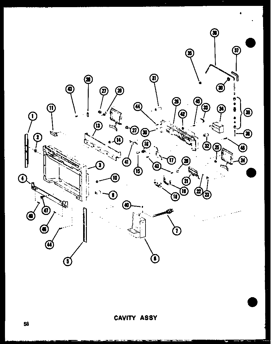 Amana SRI19C-G-P73900-5WG cavity assy (sri19c-g/p73900-5wg) (sri19c-a/p73900-5wa) (sri19c-c/p73900-5wc) (sri19c-l/p73900-5wl) (sri19c/p73900-5w) (sdi22c-c/p73900-6wc) (sdi22c/p73900-6w) (sdi22c-a/p73900-6wa) (sdi22c-l/p73900-6wl) (sdi22c-g/p73900-6wg) (sdi25c-c/p73900-7wc) (sdi25c diagram
