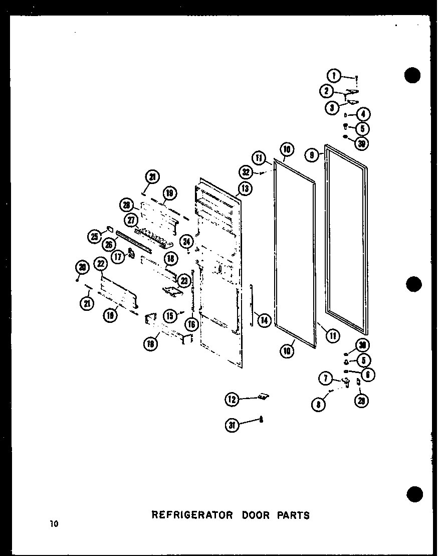 Amana SDI25D-P73900-17W refrigerator door parts diagram