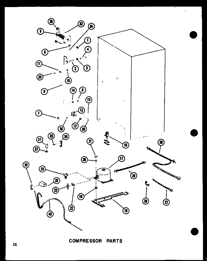 Amana SDI25D-P73900-17W compressor parts diagram