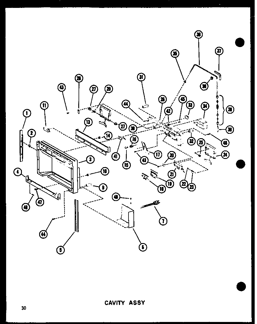 Amana SDI25D-P73900-17W cavity assy diagram
