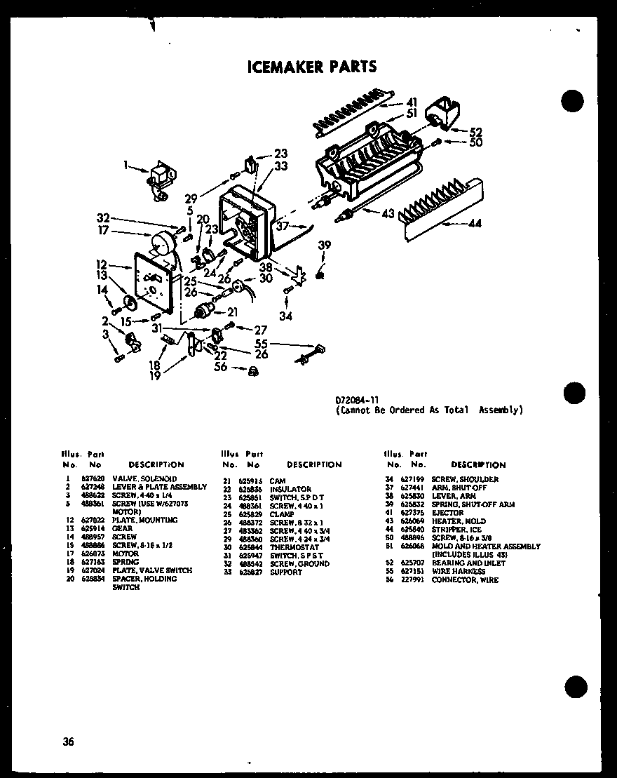 Amana SDI25D-P73900-17W icemaker parts (sri519d/p73900-19w) diagram