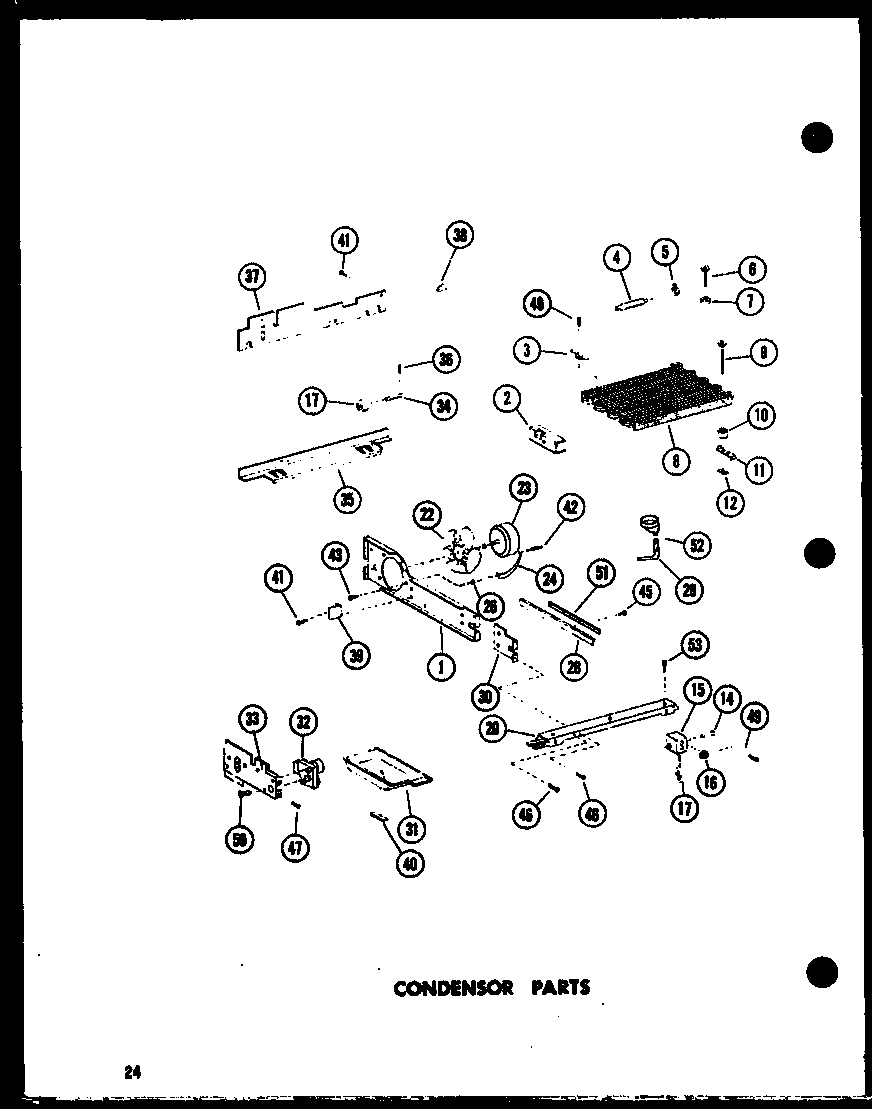 Amana SRI19E-A-P74100-5WA condensor parts diagram