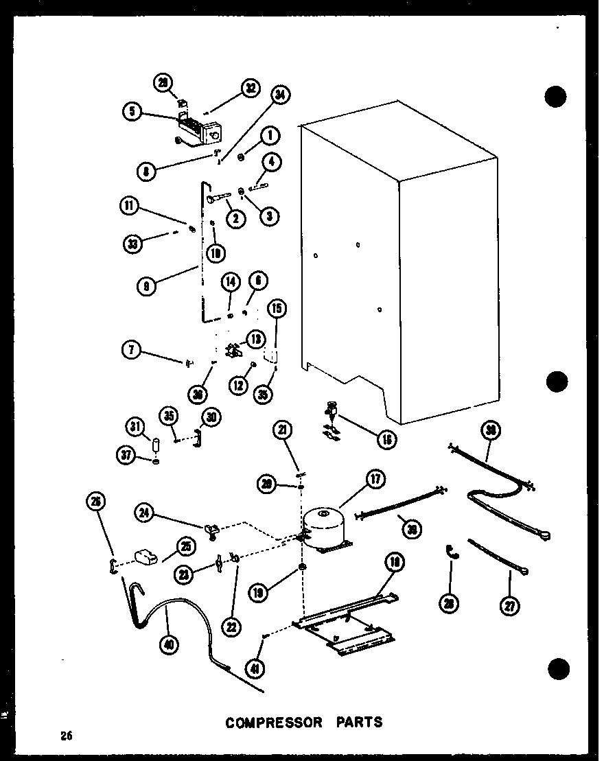 Amana SRI19E-A-P74100-5WA compressor parts diagram