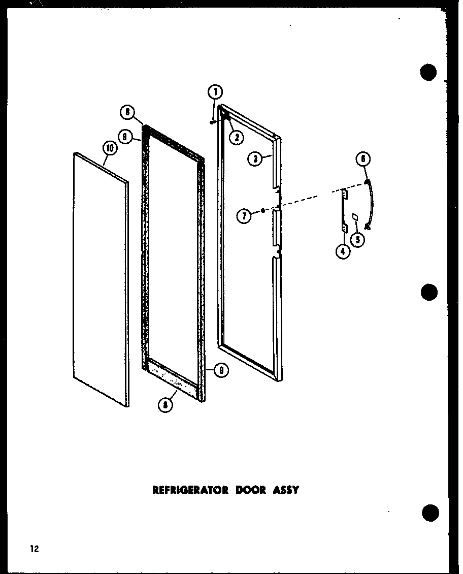 Amana SR25E-A-P74100-4WA refrigerator door assy diagram