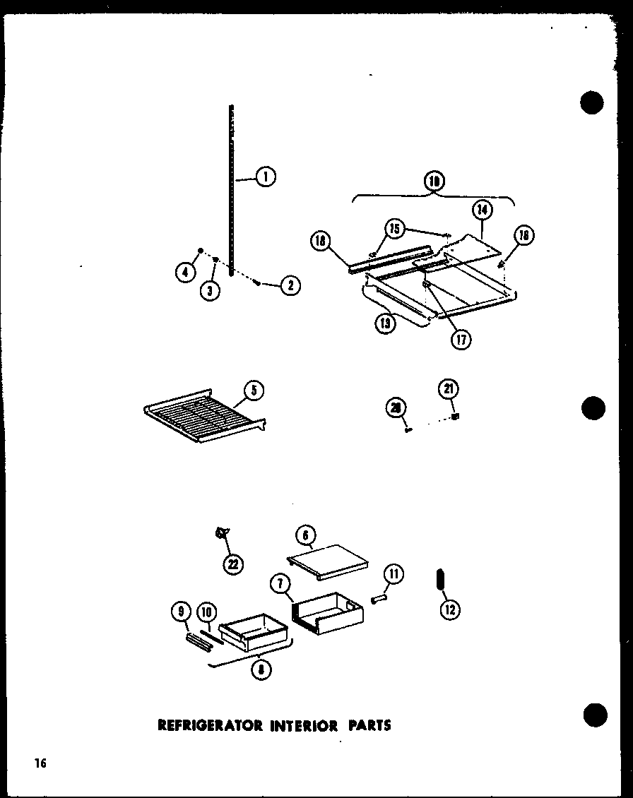 Amana SR25E-A-P74100-4WA refrigerator interior parts diagram