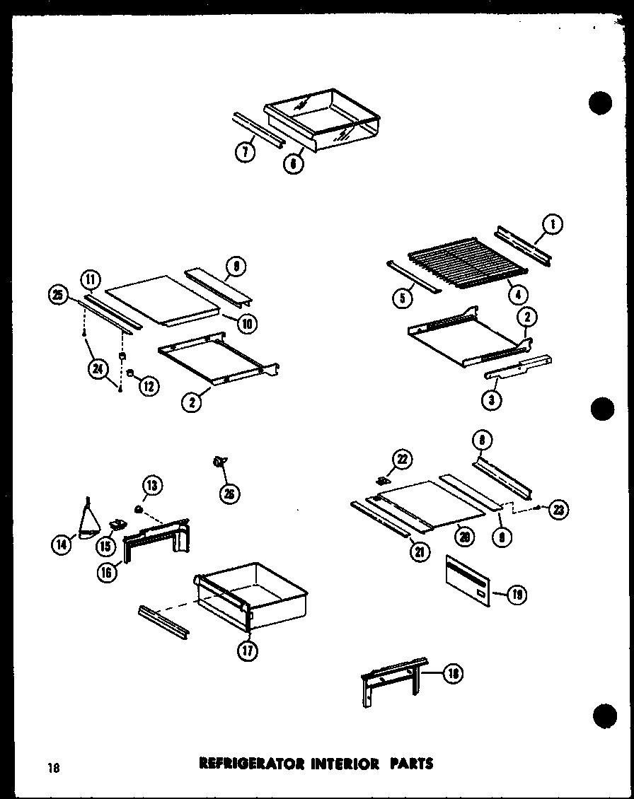 Amana SR25E-A-P74100-4WA refrigerator interior parts diagram