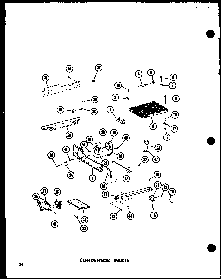 Amana SR25E-A-P74100-4WA condensor parts diagram