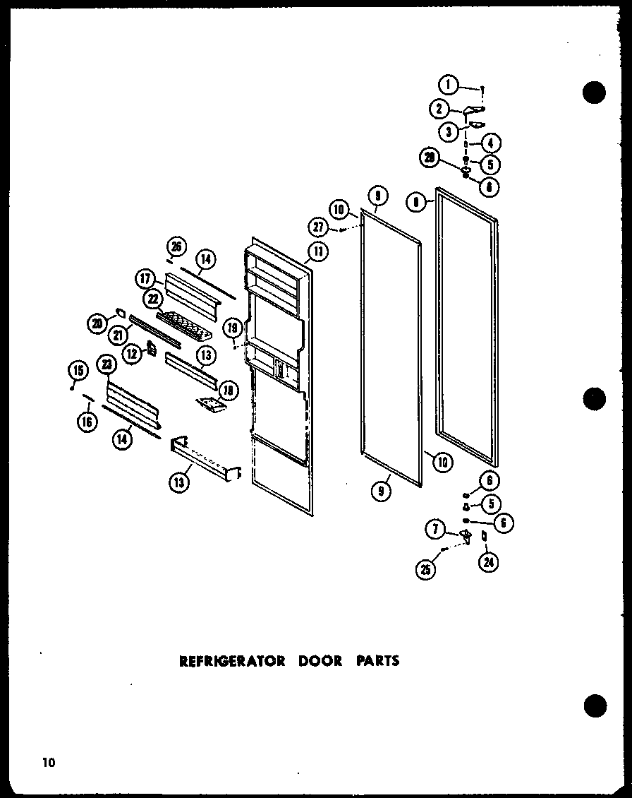 Amana SR-522E-C-P74870-10WC refrigerator door parts diagram