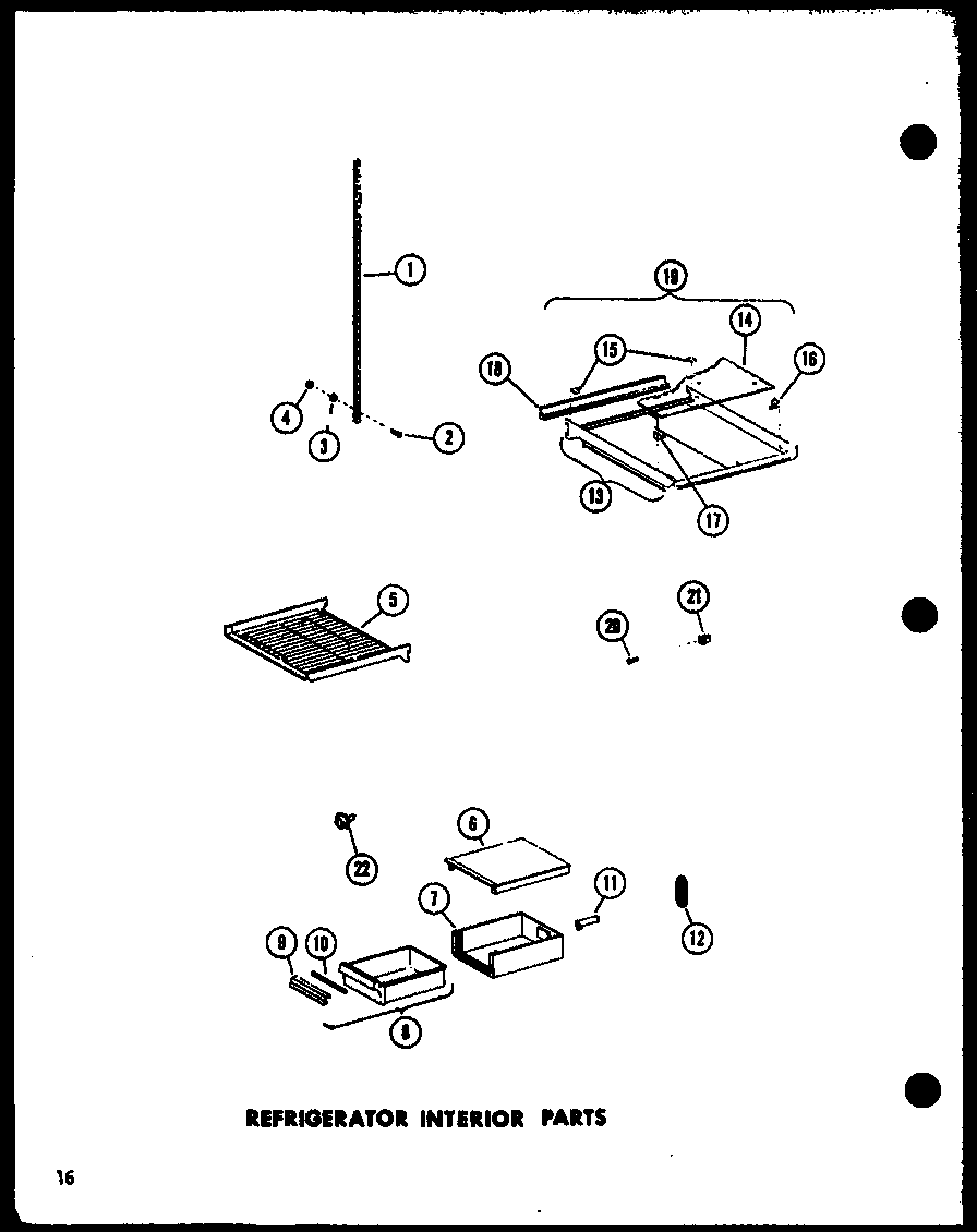 Amana SR-522E-C-P74870-10WC refrigerator interior parts diagram