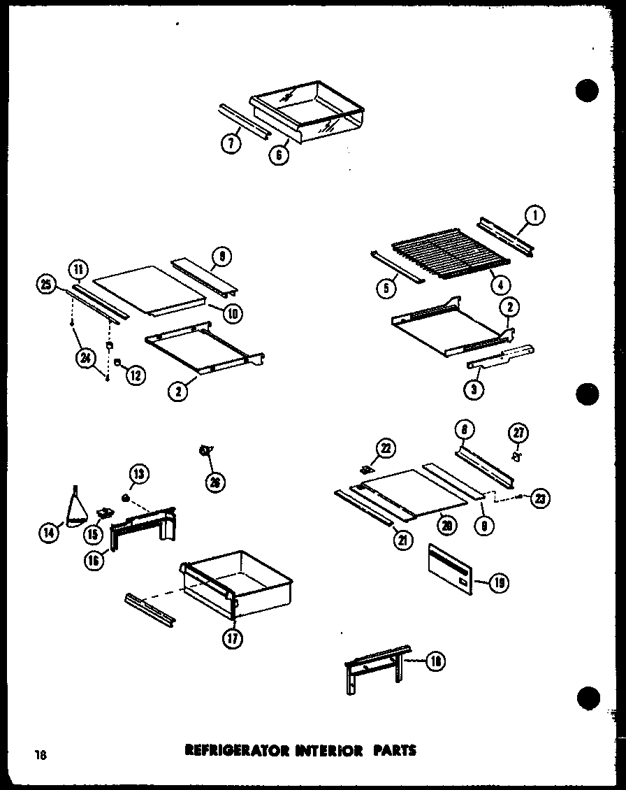 Amana SR-522E-C-P74870-10WC refrigerator interior parts diagram