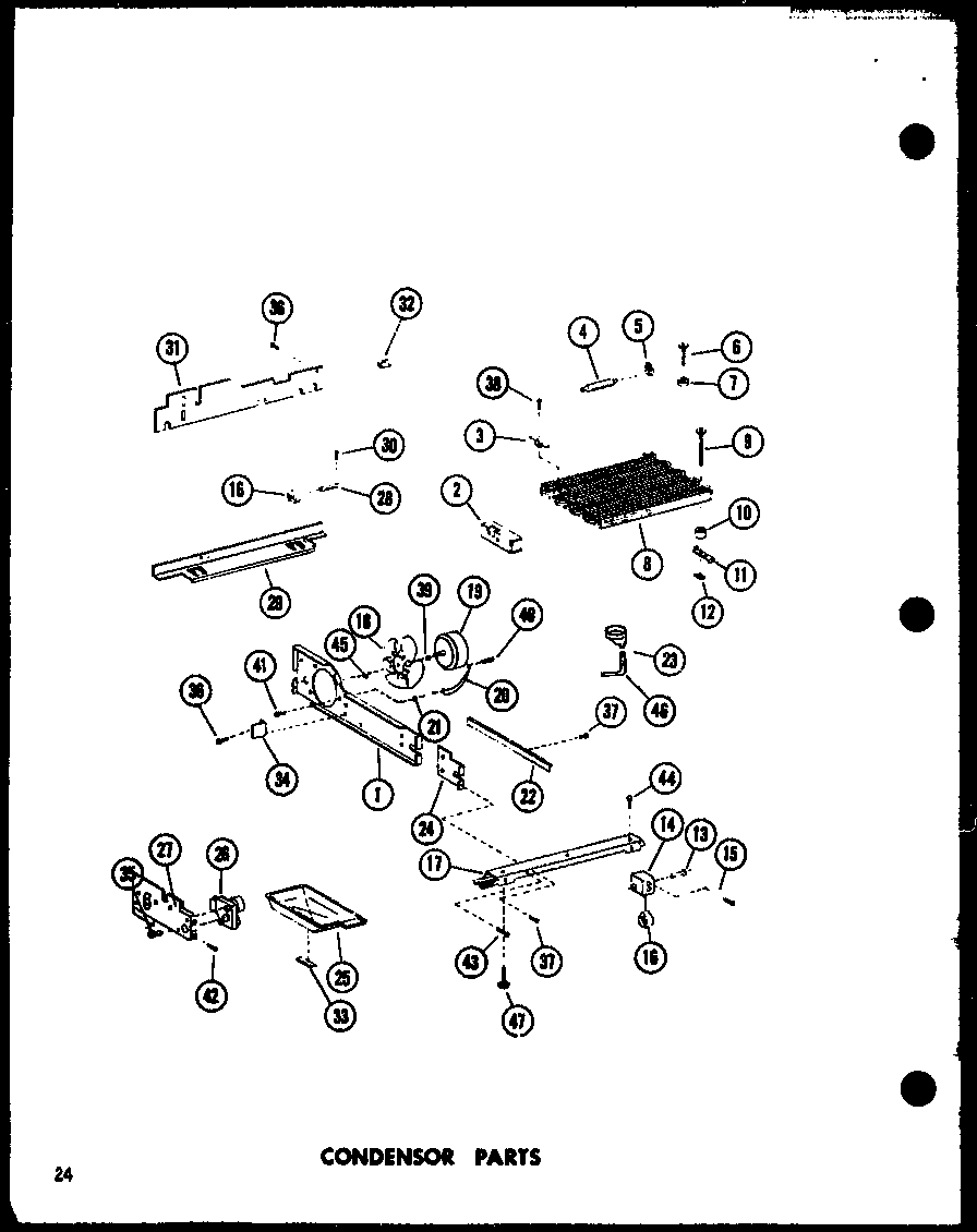 Amana SR-522E-C-P74870-10WC condensor parts diagram