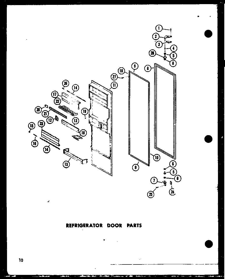 Amana SR25E-C-P74870-15WC refrigerator door parts diagram