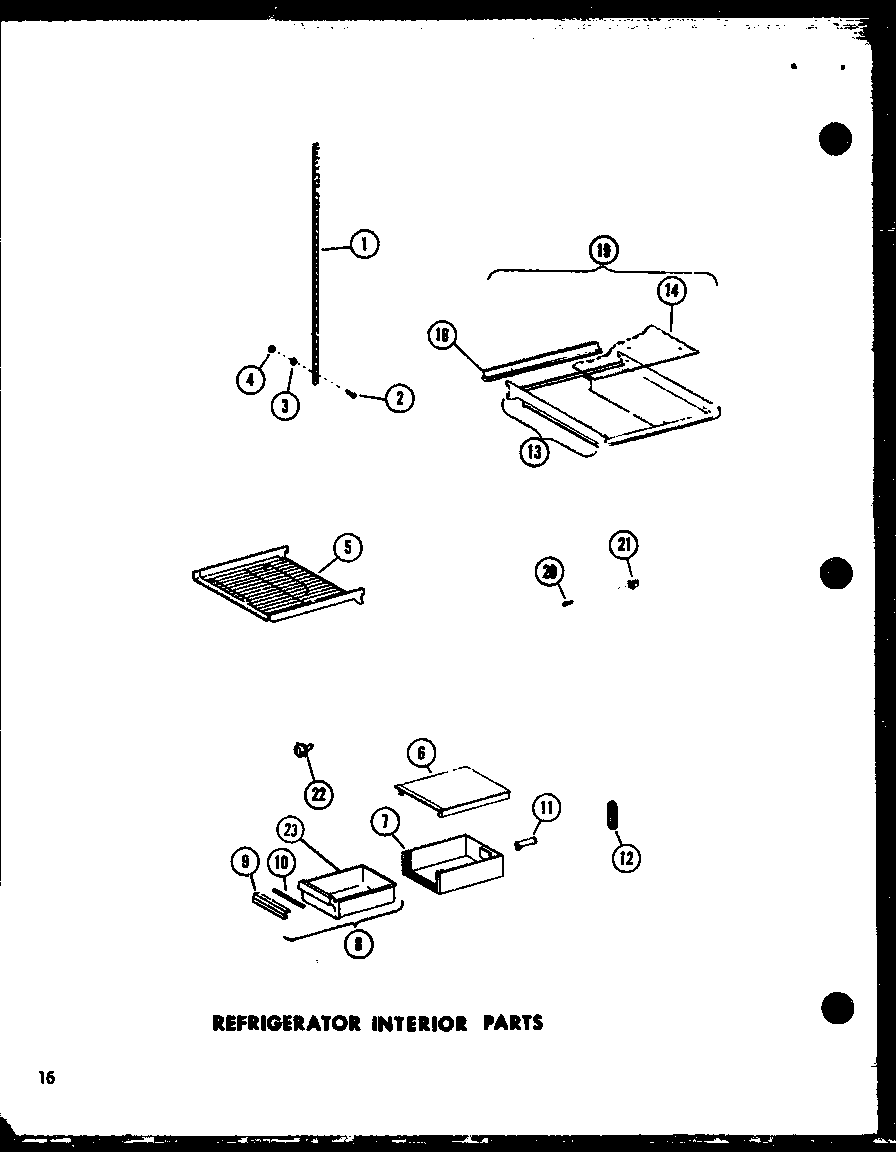 Amana SR25E-C-P74870-15WC refrigerator interior parts diagram