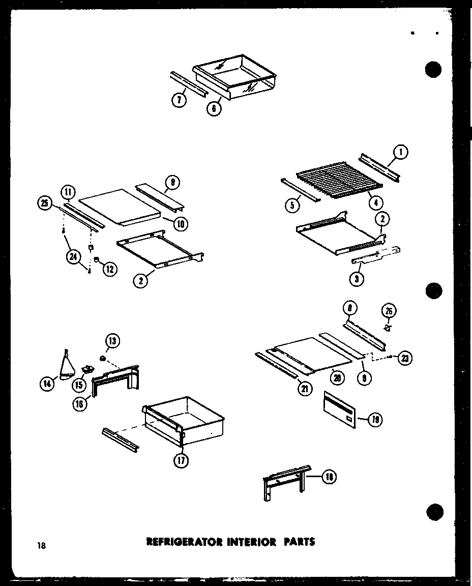 Amana SR25E-C-P74870-15WC refrigerator interior parts diagram