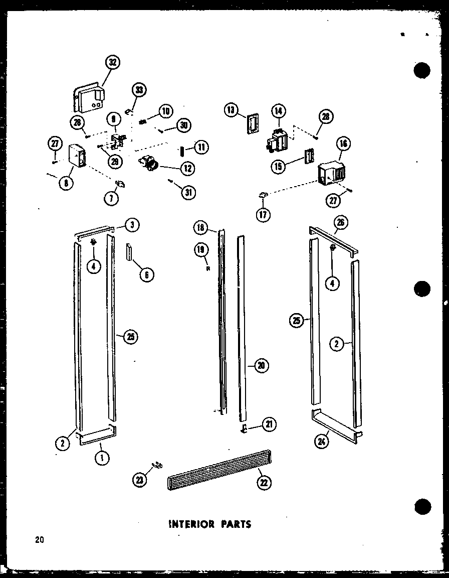 Amana SR25E-C-P74870-15WC interior parts diagram