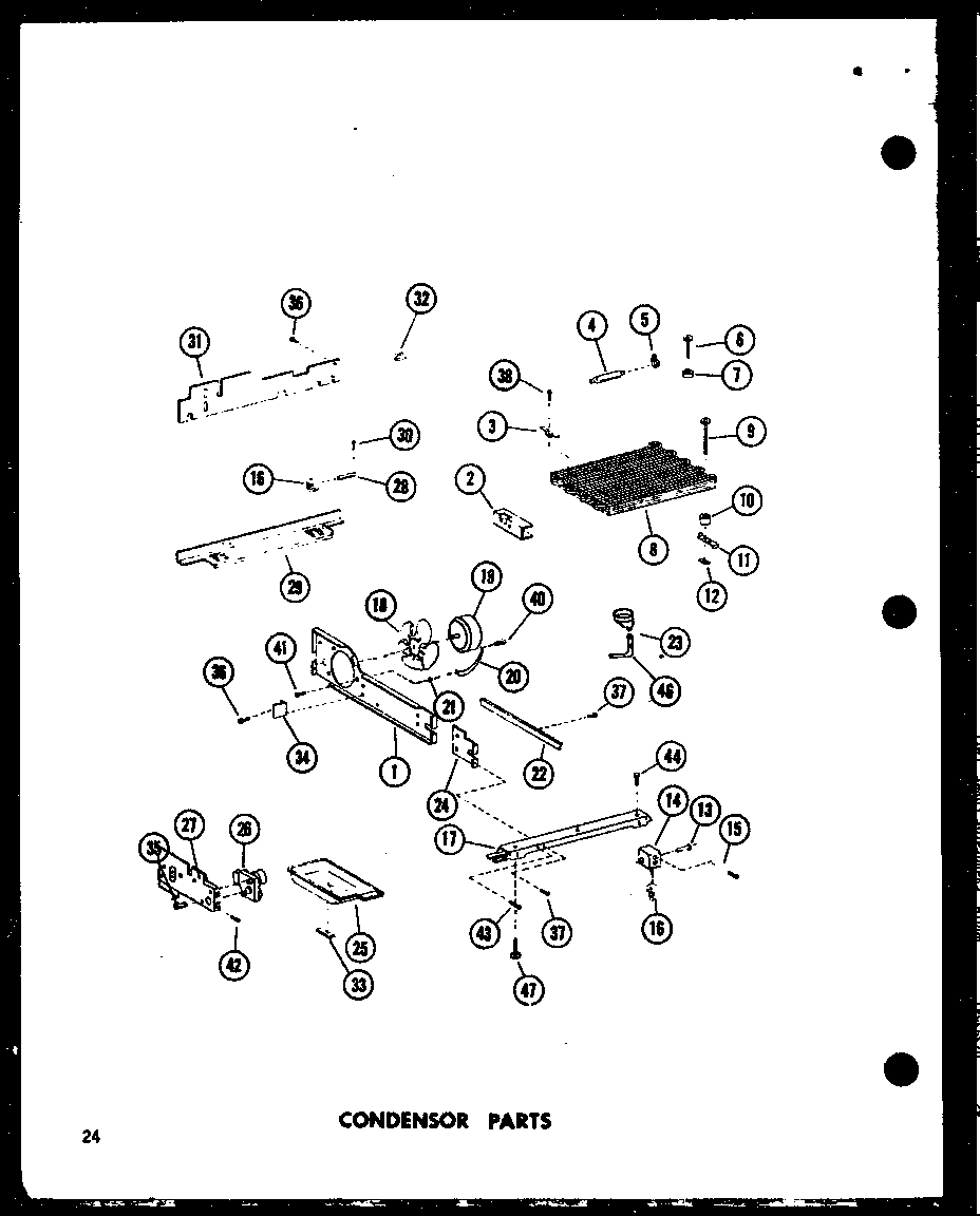 Amana SR25E-C-P74870-15WC condensor parts diagram