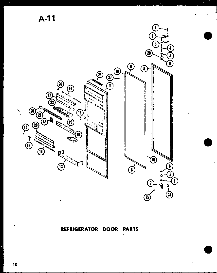 Amana SR19E-1-A-P74870-22WA refrigerator door parts diagram