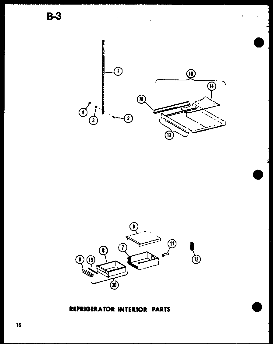 Amana SR19E-1-A-P74870-22WA refrigerator interior parts diagram