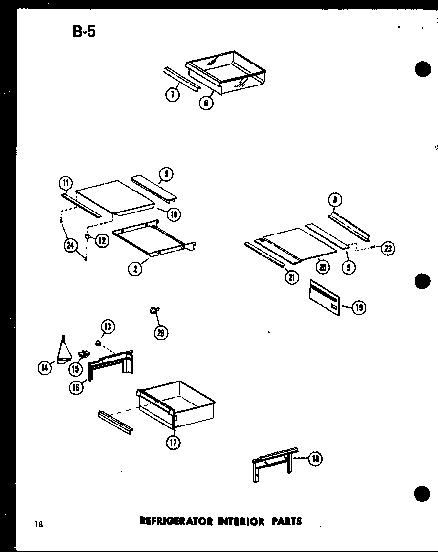 Amana SR19E-1-A-P74870-22WA refrigerator interior parts diagram
