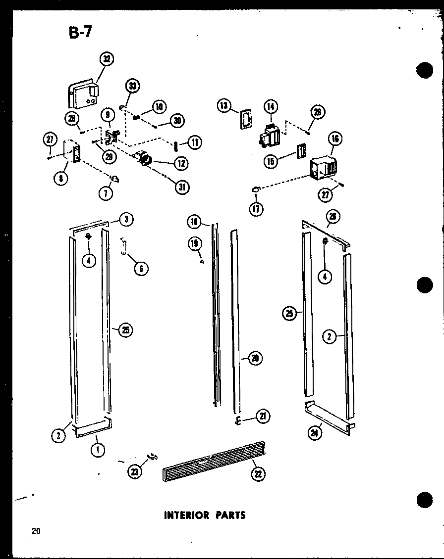 Amana SR19E-1-A-P74870-22WA interior parts diagram