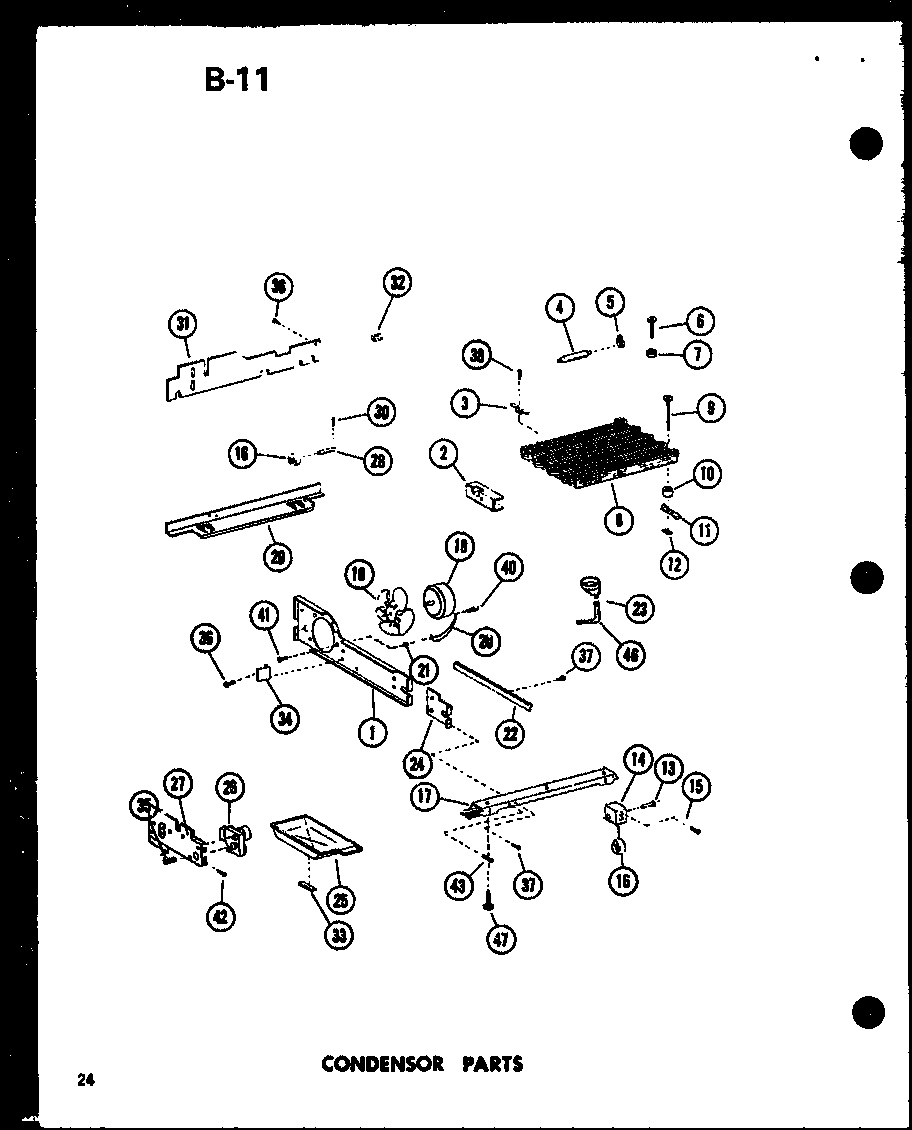 Amana SR19E-1-A-P74870-22WA condensor parts diagram