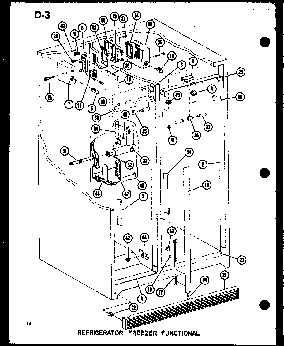 Amana SKI22F-A-P75400-11WA refrigerator freezer functional diagram