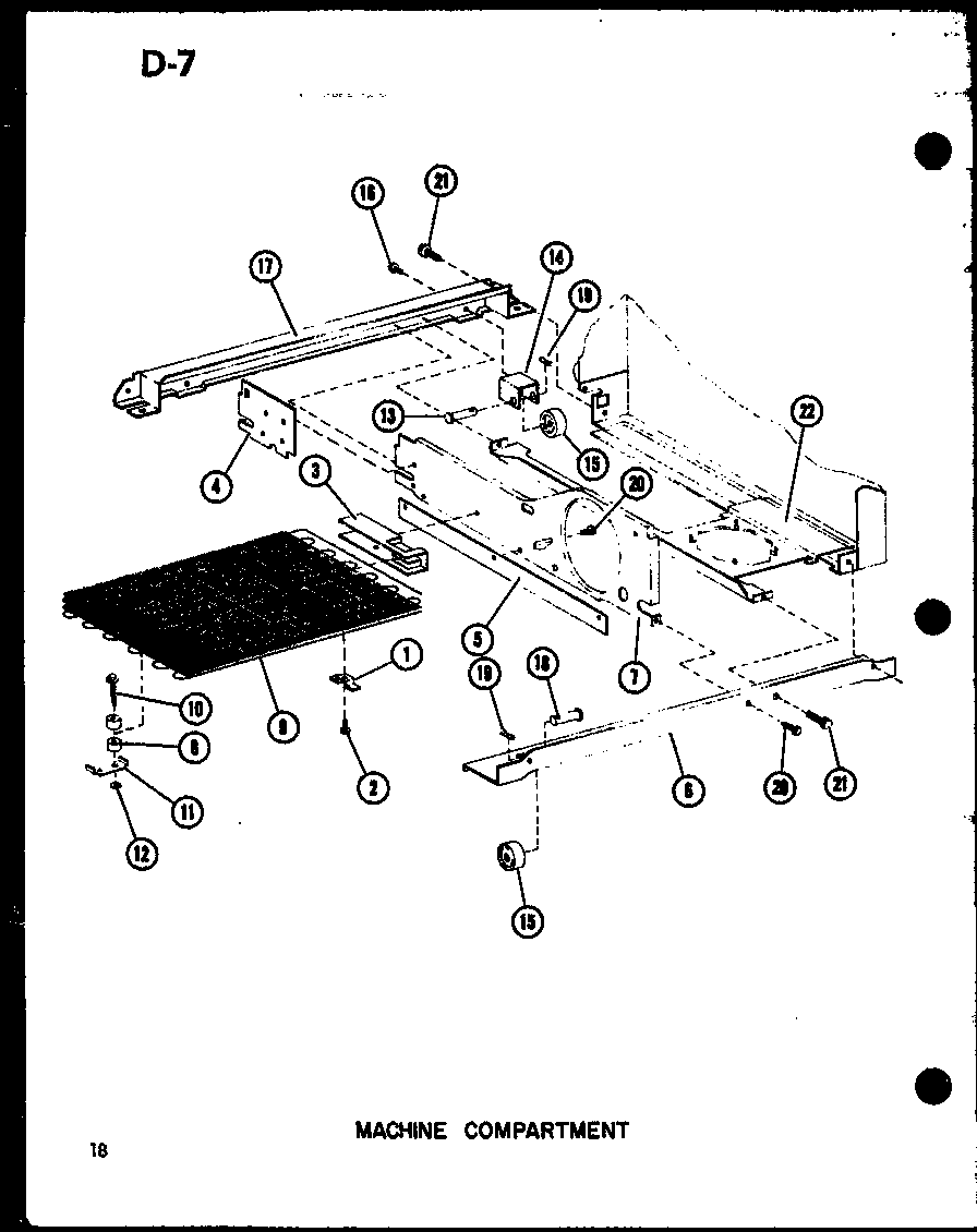 Amana SKI22F-A-P75400-11WA machine compartment diagram