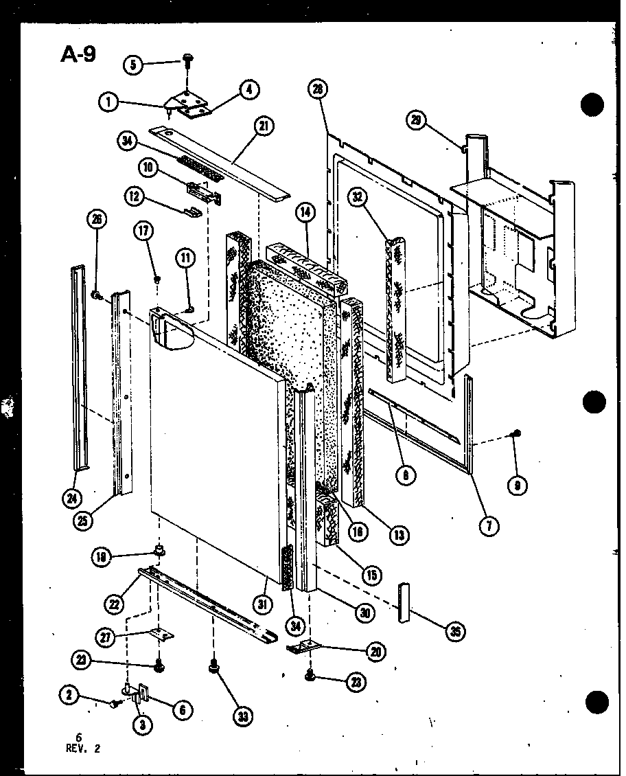 Amana SDI25F-1-A-P75400-8WA upper freezer door diagram