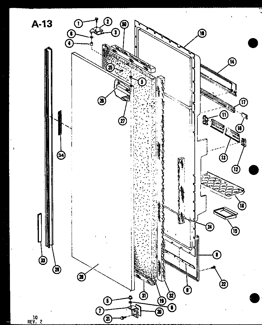 Amana SDI25F-1-A-P75400-8WA refrigerator door assembly (i) diagram